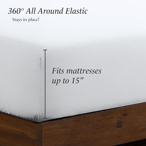 Ivy Union Twin Extra Long Sheet Set - Ultra-Soft Cooling with Deep Pockets - Breathable, Easy-Fit - Hotel Luxury Bedding Sheets & Pillowcases (Twin XL, White) thumbnail 2