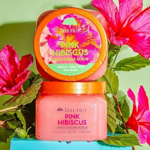 Tree Hut Body Scrub for Women, Pink Hibiscus, 18 Oz | Exfoliating & Hydrating Sugar Scrub with Shea Butter & Essential Oils, Smooth Skin, Body Exfoliator For All Skin Types thumbnail 4