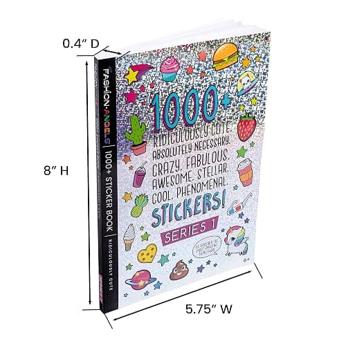 Fashion Angels 1000+ Ridiculously Cute Stickers for Kids - Fun Craft Stickers for Scrapbooks, Planners, Gifts and Rewards, 40-Page Sticker Book for Kids Ages 6+ and Up thumbnail 2