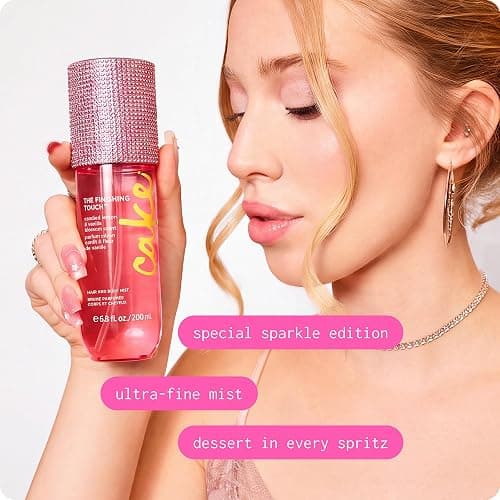 Cake Beauty The Finishing Touch Mist - Lemon & Vanilla Blossom - 200 mL | Hair & Body Spray - Gourmand Candied Lemon & Vanilla Blossom, Vitamin E & Argan Oil - 6.8 Fl Oz - Limited Edition thumbnail 4