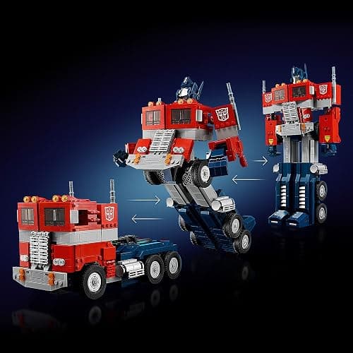 LEGO Icons Optimus Prime 10302 Transformers Figure Set, Collectible Transforming 2-in-1 Robot and Truck Model Building Kit for Adults, Perfect for Display or Play thumbnail 3