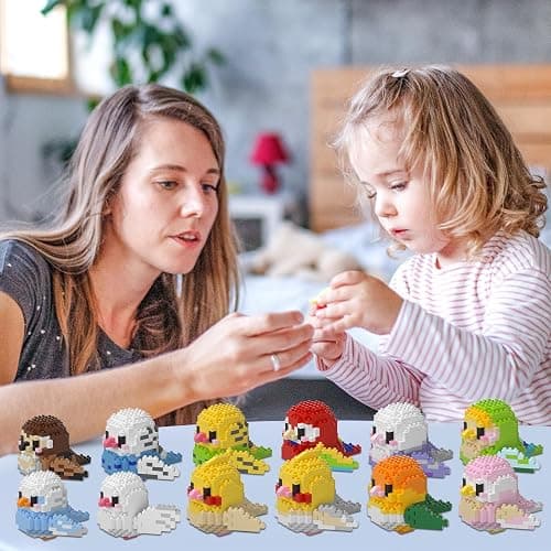 HJPLPXH Parrots 12 Bird Micro Building Block Sets Birthday Gift for Kids | Animals Buildling Model Kits, Mini Bricks Birds Series Toys for Kids thumbnail 8