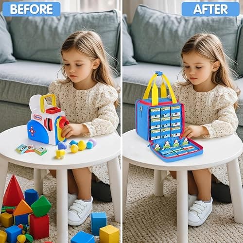 ZIOZERTT Carrying Case Compatible with Little Tikes Story Dream Machine Books Starter Set,Portable Storage Bag for Story Books and Character with Handle and Shoulder Strap,Case Only thumbnail 4