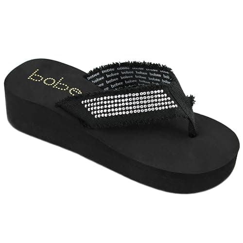 Women's Flip Flops Fashion Platform Wedge Thong Flip Flop Sandals - Image 1