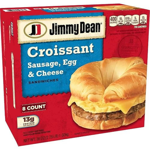 Jimmy Dean Sausage, Egg and Cheese Croissant Breakfast Sandwich, 8 Count (Frozen) thumbnail 8