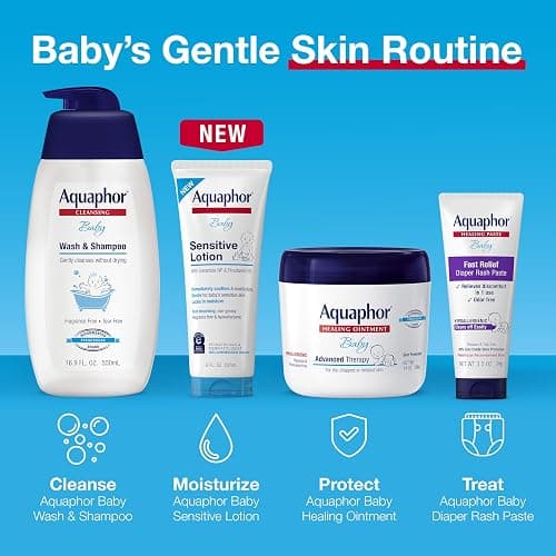 Aquaphor Baby Diaper Rash Paste with Zinc Oxide, Talc Free, 3.5 OZ | Zinc Oxide Baby Diaper Rash Paste Provides Immediate Relief, Treatment and Prevention, Hypoallergenic, Talc Free thumbnail 5