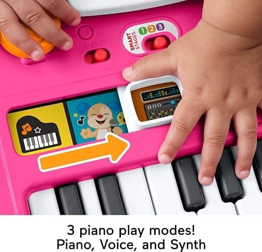 Fisher-Price Baby & Toddler Toy Laugh & Learn DJ Table Musical Activity for Educational Play, Pink Infants Ages 6+ Months thumbnail 4