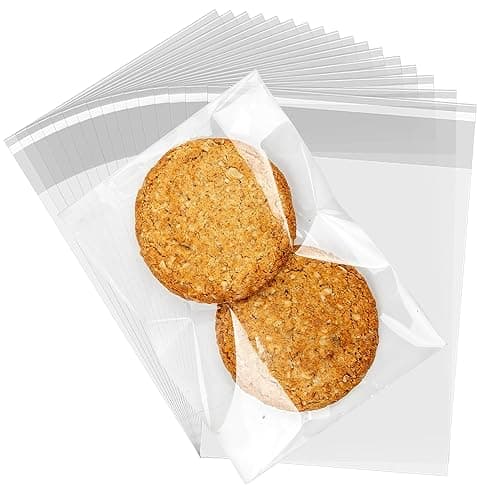 Labeol 400pcs Cellophane Bags 4x6 Self Sealing Cookie Bags for Packaging Cellophane Treat Bag Clear Plastic Bag for Candy Snack Homemade Cookie Gift Party Favor Treat - Image 1