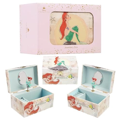 Disney Encanto Musical Jewellery Box for Girls Princess Frozen Storage Box with Spinning Mirabel The Little Mermaid Ariel Elsa Music Box, Gifts for Girls - Image 1