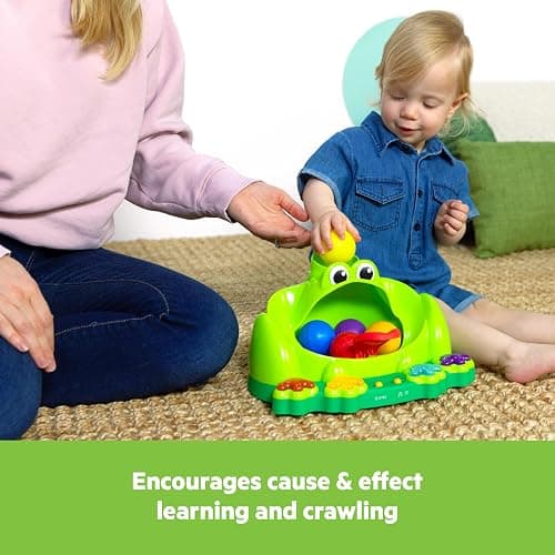 Bright Starts Poppin' Ball Frog Ball Play Toy, Launching, Bouncing & Ramp Racer Toy, Crawl and Chase, Unisex, 6 Months+ thumbnail 5