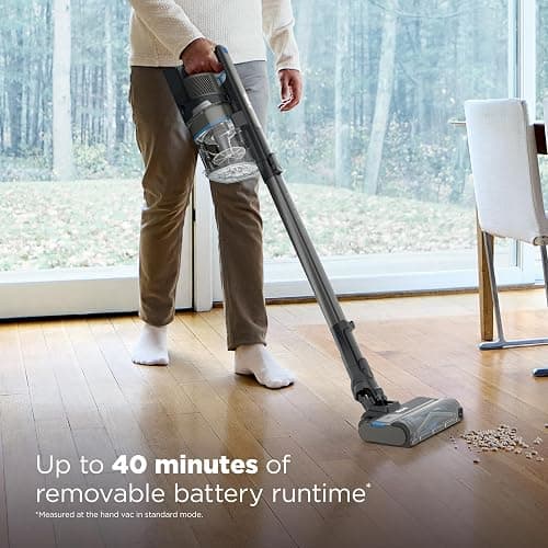 Shark PowerPro Reveal Plus Cordless Vacuum, FloorDetect & Dirt-Reveal Technology, HEPA Filter, Carpet & Hard Floor, Rechargeable, Charcoal, IZ376H thumbnail 6