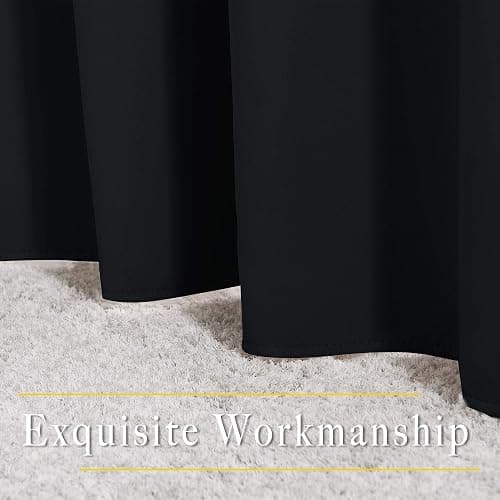 NICETOWN Black Out Curtains for Bedroom 84 inches Long - Light Reducing Thermal Insulated Solid Grommet Curtains/Panels/Drapes for Living Room (Set of 2, W52 x L84) thumbnail 6