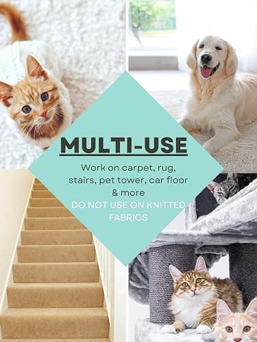 HIMODA Pet Hair Remover for Carpets, Adjustable Long Handle Carpet Rake for Dog Cat Hair Removal, Powerful Carpet Hair Removal Broom, Reusable Large Fur Scraper Tool thumbnail 6