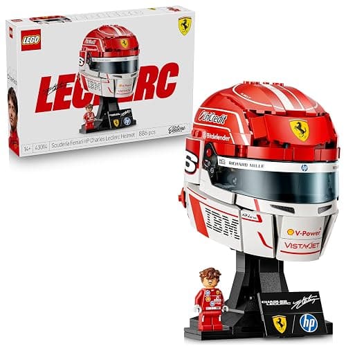 LEGO Editions Scuderia Ferrari HP Casque de Charles Leclerc - Produit F1 - Maquette avec Minifigurine Collector - Décoration Intérieure - Cadeau pour Garçon dès 14 ans et Adulte Fan d'Automobile 43014 - Image 1