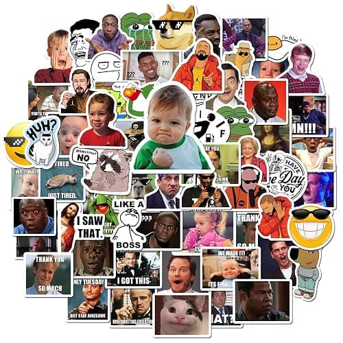 FALIMITLESS Funny Meme Stickers Pack – 24 Sheets (200+ pcs) Waterproof Vinyl Stickers for Laptop, Water Bottles, Journals, Phone Case – Cool Gifts for Teens, Kids, Adults - Image 1