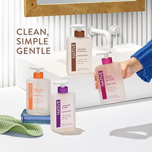 Native Liquid Hand Soap, Coconut & Vanilla Scent, Non-Drying Formula for Soft, Smooth Hands, Made with Plant-Based Cleansers, Sulfate & Paraben Free, 13 oz Bottle thumbnail 7