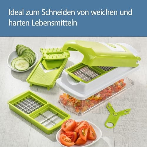 Genius Nicer Dicer Smart 6-teilig Set - Gemüseschneider für Würfel, Stifte, Scheiben, Streifen & Viertel - Zwiebelschneider Zerkleinerer aus der TV-Werbung thumbnail 4