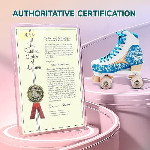 LKD Adjustable Roller Skates for Kids & Teens (Ages 6-18) – Comfortable Quad Skates with Half-Size Dial, Plush Velvet Lining, Anti-Blister Design – Trendy Two-Tone Colors thumbnail 3