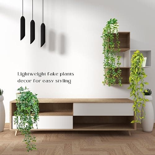 DREAMS 21 3-pack Fake Hanging Plants Artificial Indoor/Outdoor | Hanging Plants for Room Decor, Wall Shelf, Patio Garden thumbnail 7