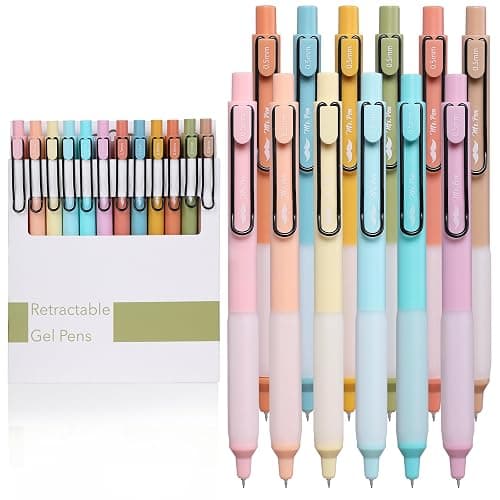 Mr. Pen- Retractable Pens, 12 Pack, Black Ink, Pastel Barrels, Fast Dry, Fine Point 0.5mm, Cute Pens for Journaling thumbnail 9