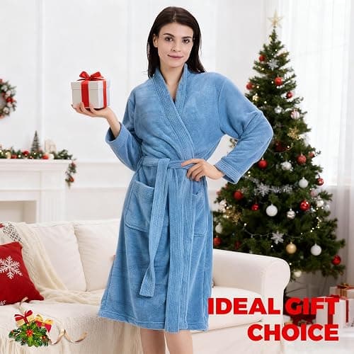 PJGGZ Towel Robe for Women – Soft Absorbent Kimono Bathrobe, Quick-Dry Spa Shower & Hotel Use thumbnail 6