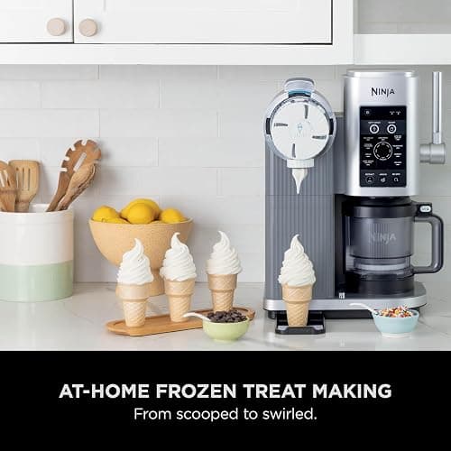 Ninja CREAMi Scoop and Swirl Soft Serve and Ice Cream Maker with 2x Tubs, 13 Functions, Makes Ice Cream, Soft Serve, Gelato, Sorbet, Milkshakes and More, Mix-In Option, Platinum Silver, NC701UK thumbnail 2
