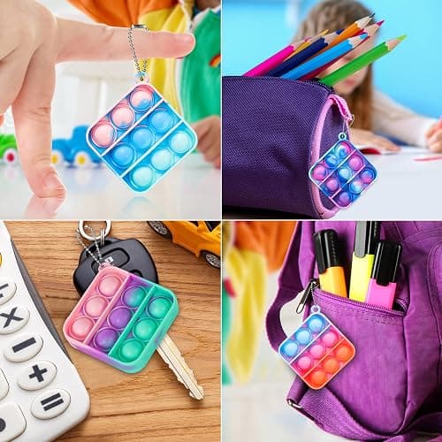 Pop Fidget Toys Bulk Its Party Favors for Kids 4-8 8-12 30 Pack Mini Pop Keychain It Small Fidgets for Classroom Prizes School End of Year Student Gifts from Teacher Birthday Goodie Bag Stuffers thumbnail 6