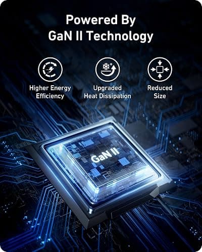 Anker Nano 100W USB-C Charger, 3-Port Fast Compact GaN Charger for MacBook Pro/Air, Pixelbook, ThinkPad, Dell XPS, iPad Pro, iPhone 16 Series, Galaxy S23, and More (Black, 1 Pack & 1 Cable) thumbnail 5