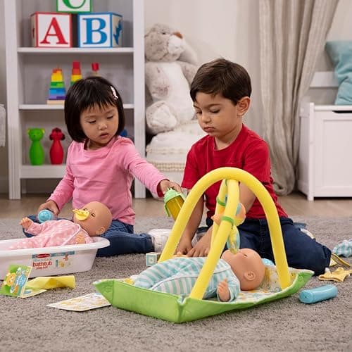 Melissa & Doug Mine to Love Toy Time Play Set for Dolls with Activity Gym, Stacker, Blocks, More (16 pcs) thumbnail 7