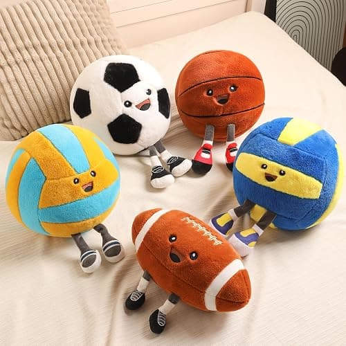 Funny Volleyball Pillow with Legs – Cute Stuffed Animal Toy for Boys Girls, Volleyball Throw Pillow Gift for Room Decor, Couch or Bed (Volleyball 11 Inch) thumbnail 5