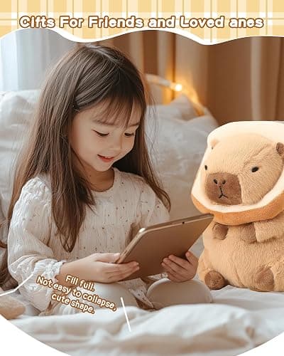 Bestsea Cute Capybara Plush Soft Capybara Plushie Pillow with Kawaii Capybara Stuffed Animals Toy for Kids Girls Adults Birthday Gifts and Home Decor 12 inch (Kawaii Capybara Plush) thumbnail 6