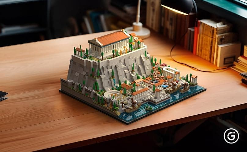 Givenni Architecture The Acropolis in Athens Building Sets; Collectible Model for Adults; Home Décor Model Building Kit, Creative DIY Activity, Famous Landmarks Collection (1947 Pieces) thumbnail 2