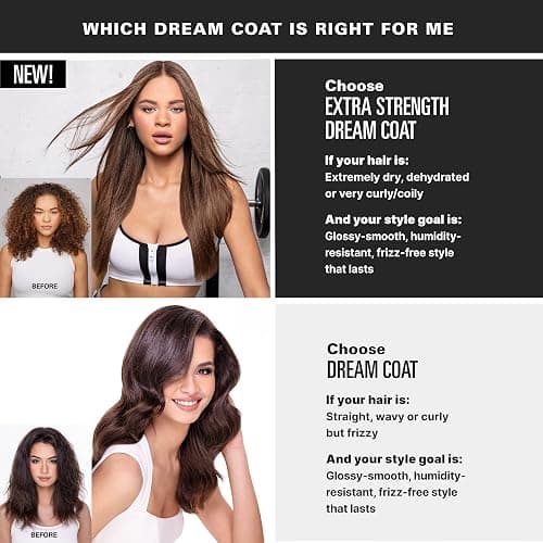 COLOR WOW Extra Strength Dream Coat – Powerful ultra moisturizing, anti humidity treatment for extremely frizz prone hair| glassy smooth, straight + resistant styles up to 3-4 washes thumbnail 7