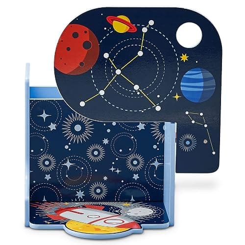 Delta Children Space Adventures Chair Desk with Storage Bin - Ideal for Arts & Crafts, Snack Time, Homeschooling, Homework & More - Greenguard Gold Certified, Blue thumbnail 9
