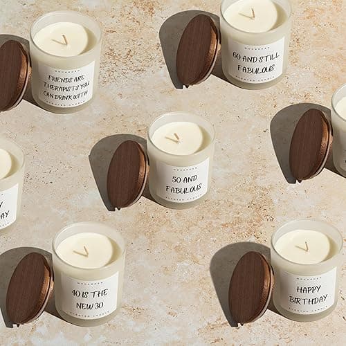 Luxury Vanilla Candle, Scented Candles Gifts for Women & Men, Vanilla Amber Floral Candle Natural Soy 220g - Brand Label thumbnail 4