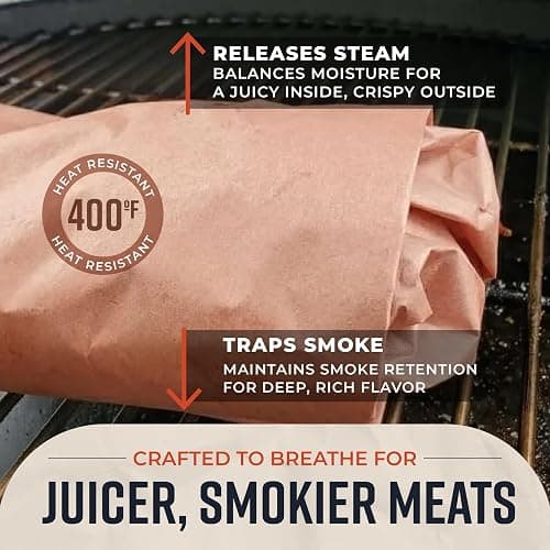 Bryco Goods Pink Butcher Paper Roll 18"x175' (2100 Inch) - USA Made - Food-Grade Peach Butcher Paper for Smoker, BBQ, Grilling, Smoking Meat - Unbleached, Uncoated & Unwaxed thumbnail 5