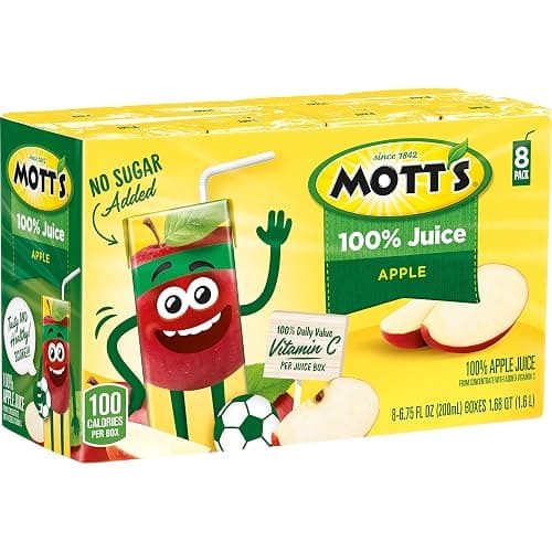 Mott's 100% Original Apple Juice, 6.75 Fl Oz Boxes, 32 Count (4 Packs Of 8), 2 Servings Of Fruit, 100% Fruit Juice, Gluten-free, Caffeine-free, Kosher, Contains No Artificial Colors Or Sweeteners thumbnail 13