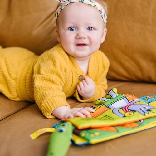 Melissa & Doug Soft Activity Baby Book - Whose Feet? Sensory Toys for Toddlers, Travel Toys for Toddlers Boys and Girls thumbnail 7