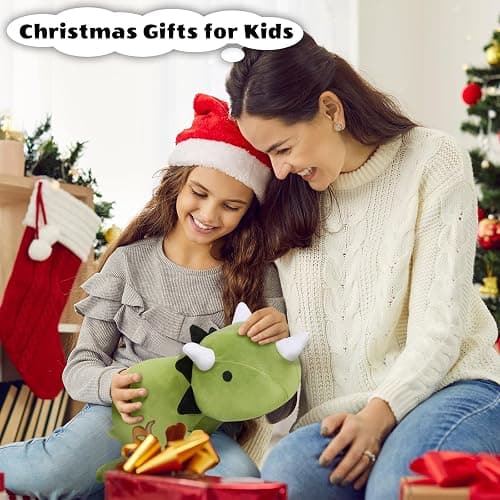 Finebee Weighted Dinosaur Stuffed Animals, Cute Weighted Dino Plush, Soft Stuffed Weighted Plushie Pillow Gifts for Girls Boys(23.6" 3.1Lbs) thumbnail 2