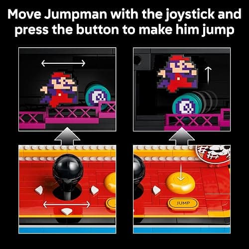 LEGO Super Mario Donkey Kong Arcade 72051 | Collectible Building Set for Adults, Ages 18+, Retro Arcade Decor, Working Levers & Joystick, 1,367 pieces, Gift for Gamers thumbnail 5