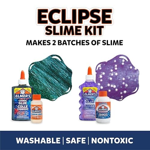 Elmer’s Eclipse Slime Kit, Slime Supplies Includes Cosmic Glue, Purple Glitter Glue, Original and Crunchy Slime Activators, 4 Count thumbnail 5