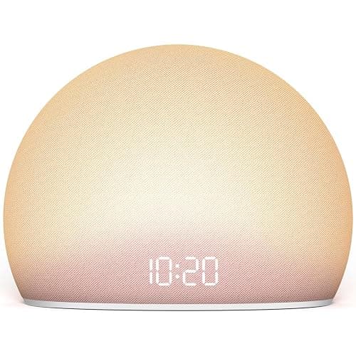 HOUSBAY Sunrise Alarm Clock, White Noise Sound Machine for Bedroom | Natural Wake-Up Light with Gentle Alarm Sounds, 20 Soothing Sleep Aids, Dimmable Display, Screen-Free Design - Pink - Image 1