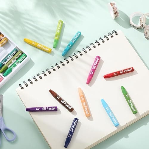 Mr. Pen- Oil Pastels for Artists, 45 Pack, Assorted Colors, Hexagonal Oil Pastels for Kids, Beginners, Students, Christmas Gift thumbnail 2