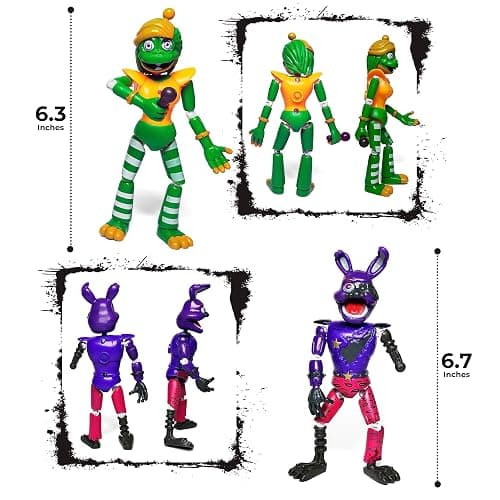 Toysvill 8 pcs Inspired by Game Five Night Toys | Ultimate Custom Night Collection | FNAF Action Figure [Withered Bonnie, Orville, Mangle, Gator, Happy Frog, Roxanne Wolf, Chica, and Music Man] thumbnail 7