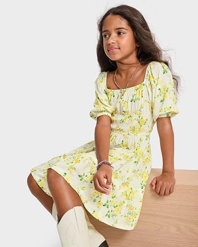 The Children's Place Girls' Short Sleeve Smocked Summer Dresses thumbnail 5