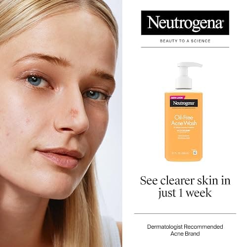 Neutrogena Oil-Free Acne Face Wash, Breakout Prone Skin Facial Cleanser with 2% Salicylic Acid Acne Treatment for Face, 9.1 fl. oz thumbnail 3