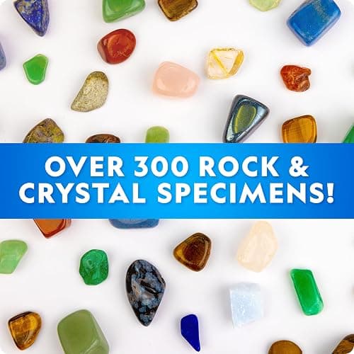 National Geographic Rock Collection Box for Kids – 300+ Piece Gemstones and Crystals Set Includes Geodes and Real Crystals, Rocks and Minerals, Science Kit for Kids, A Geology Gift for Boys and Girls thumbnail 4