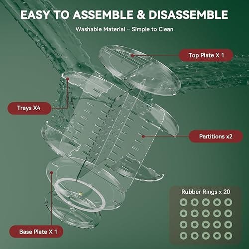 Auxmir Organisateur Maquillage Rotatif 360°, Rangement Maquillage 9 Niveaux Réglables, Organisateur Coiffeuse Grande Capacité Multifonctionnel pour Produit Cosmétiques Skincare Parfum, Transparent thumbnail 10