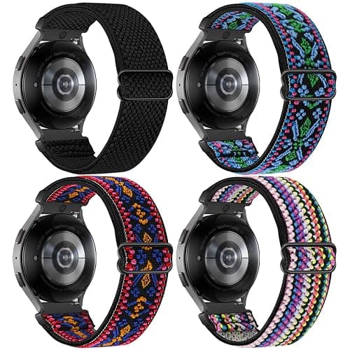 20mm Armband für Garmin Forerunner 55/158/165/245/645/570(42mm)/Vivoactive 6/5/3/Garmin Venu Sq 2 Music/Venu 2 Plus/Vivomove Trend, Nylon Elastisch Armband für Amazfit Active 2/Active/Polar Ignite 3 - Image 1