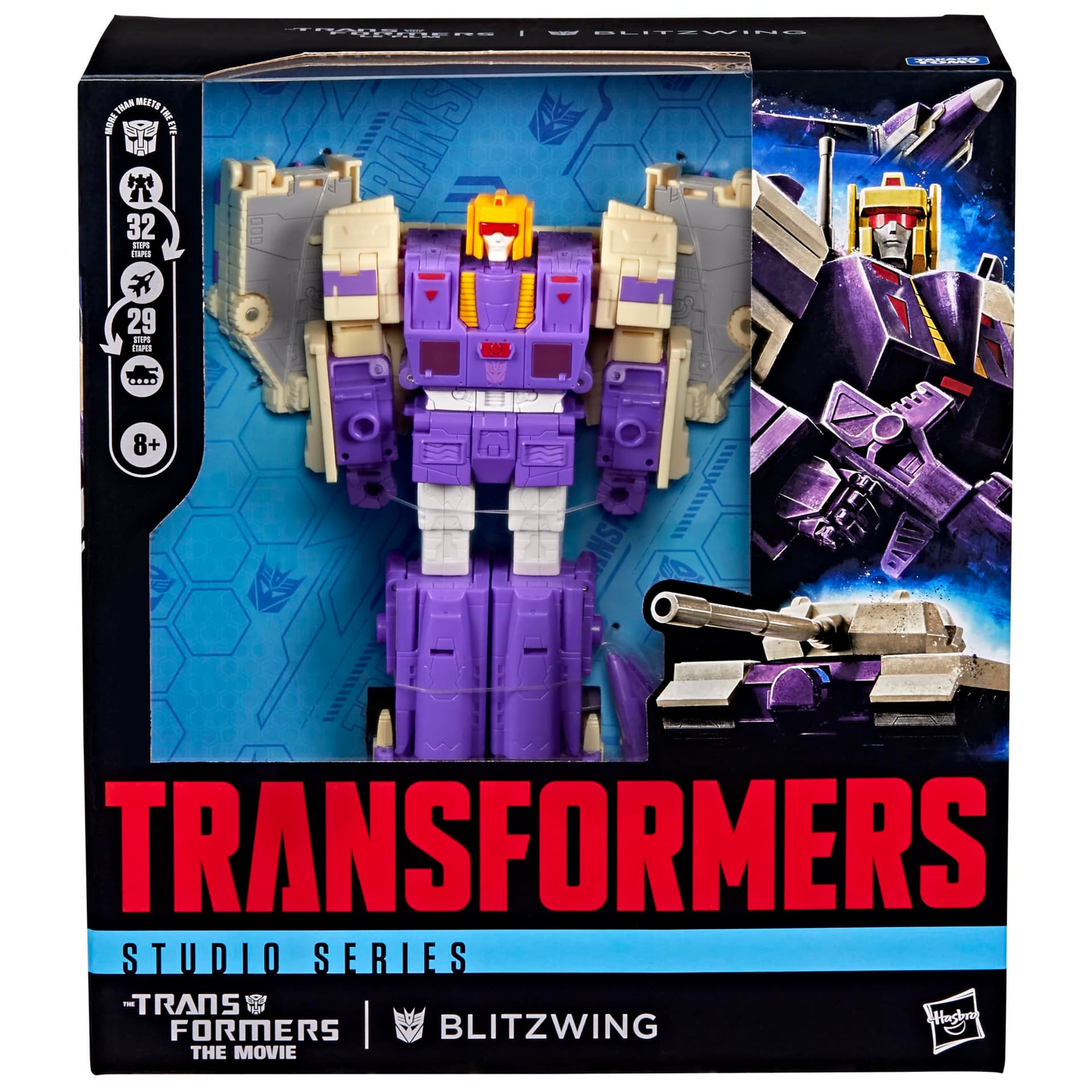 Transformers Studio Series The The Movie Blitzwing, Collectible 3-in-1 Converting 7-inch Leader Class Action Figure, 8+ thumbnail 2
